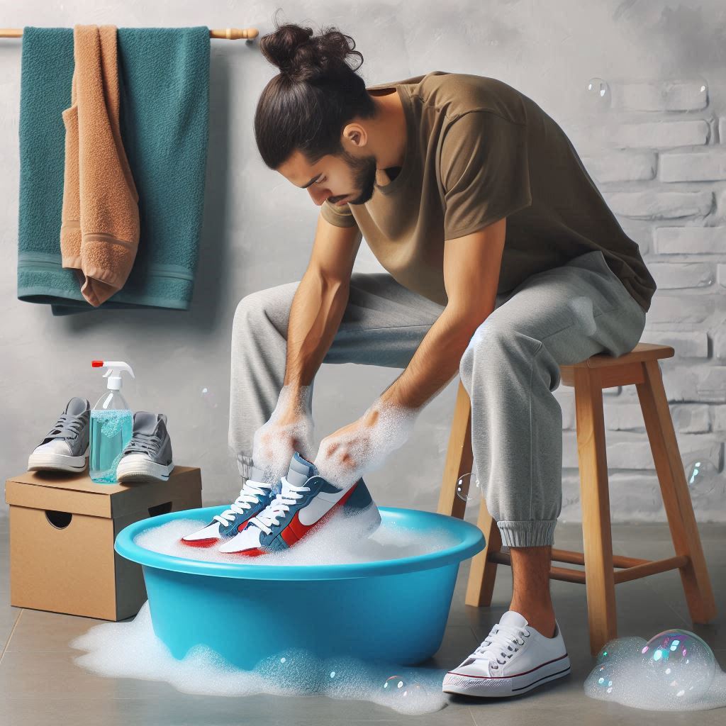 cara mencuci sepatu nike airmax
