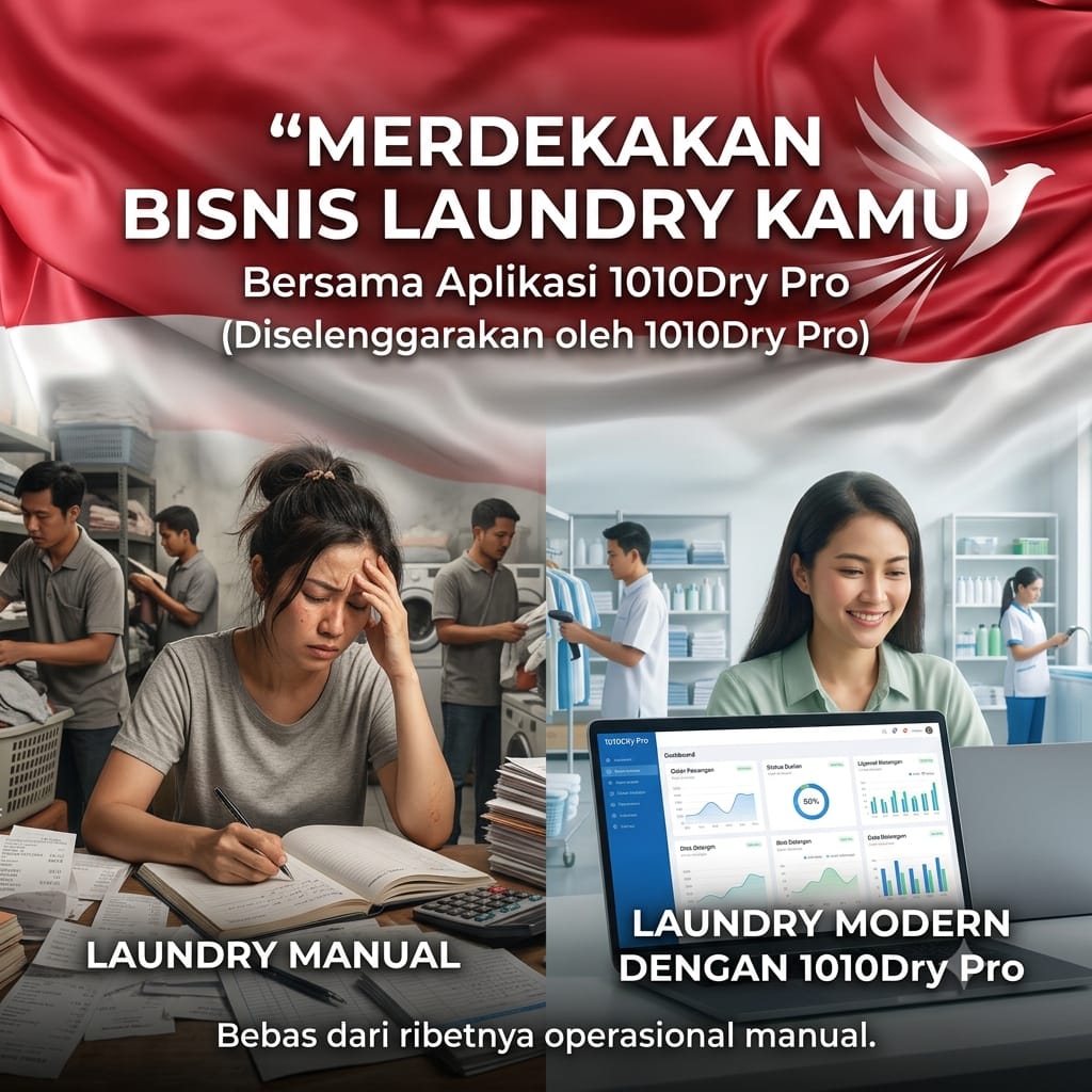 Merdekakan Bisnis Laundry Kamu dengan Aplikasi 1010Dry Pro