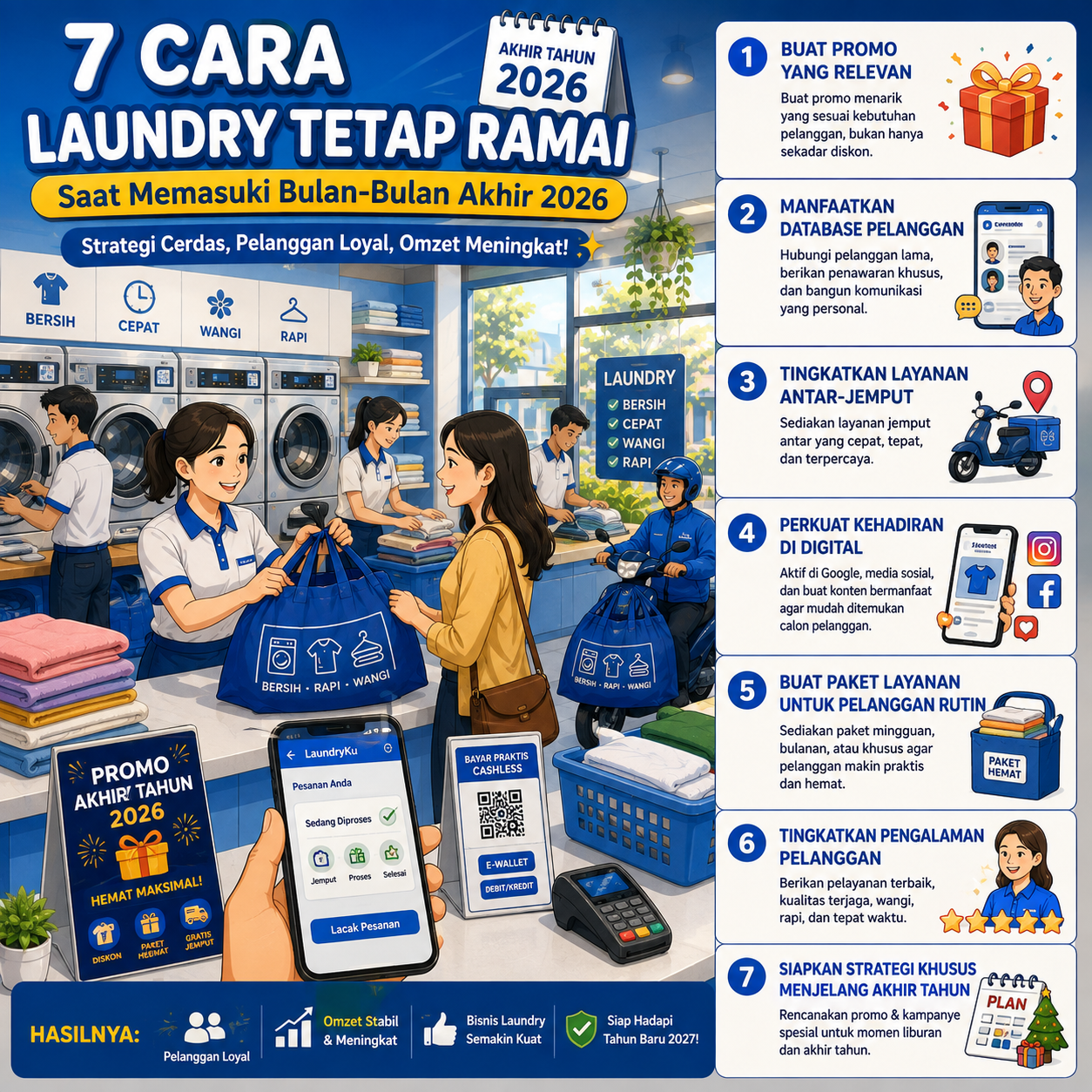 7 Cara Laundry Tetap Ramai Saat Memasuki Bulan-Bulan Akhir 2026