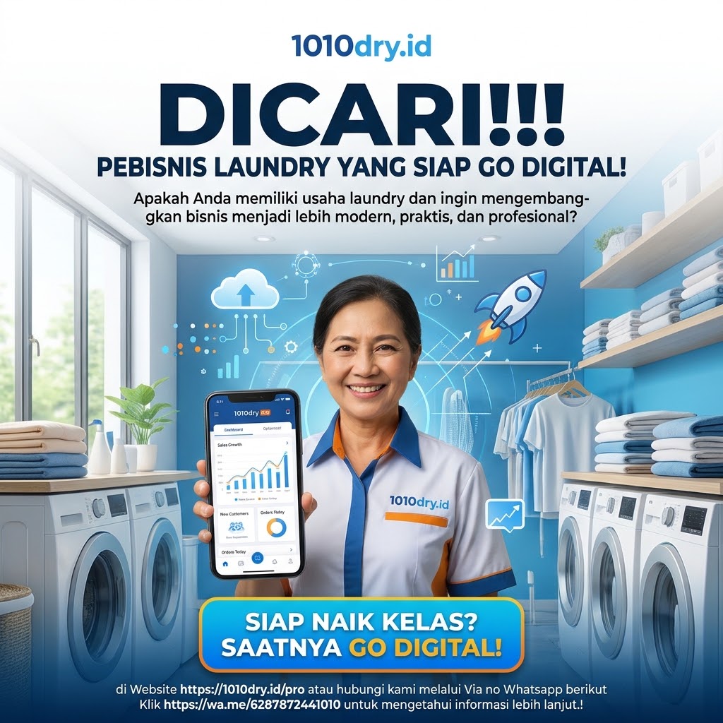DICARI!!! PEBISNIS LAUNDRY YANG SIAP GO DIGITAL!
